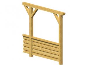 Plná lamelová zástěna 230 x 80