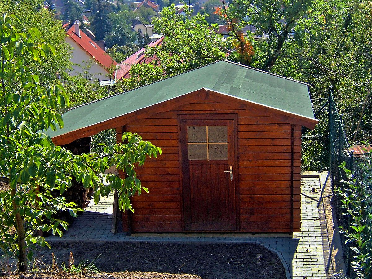 Zahradní domky a chatky - Albert EKO 250x250 28 mm + přístřešek