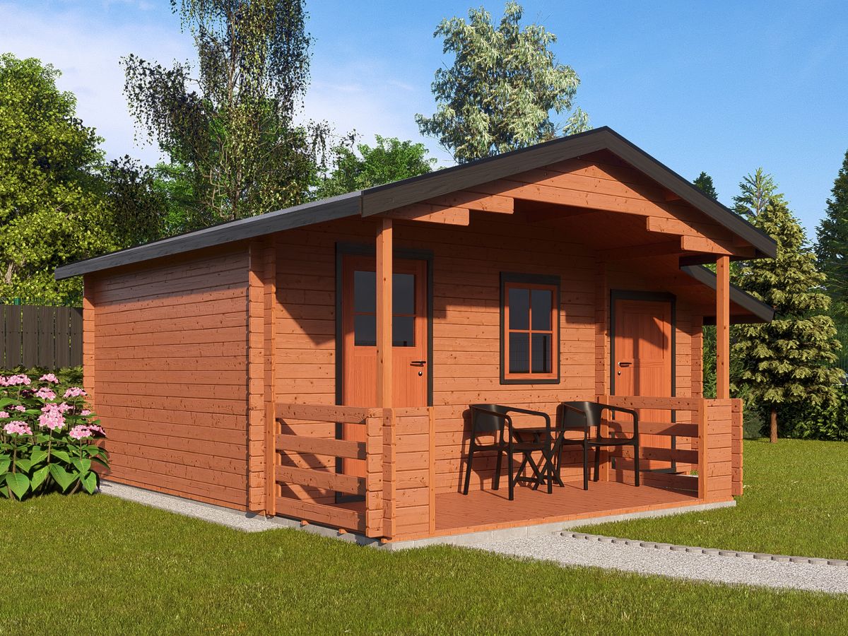 Zahradní domky a chatky - Camping EKO 490x350 28 mm