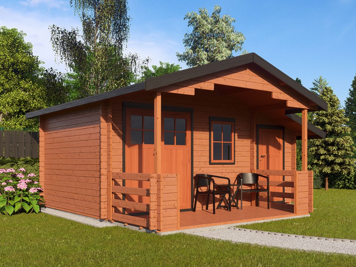 Zahradní domky a chatky - Camping EKO DD 490x300 28 mm