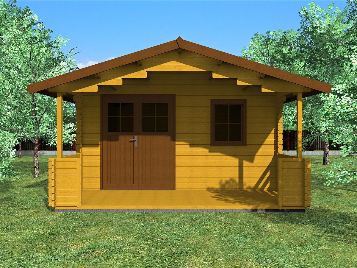 Zahradní domky a chatky - Luka EKO DD 400x400 33 mm