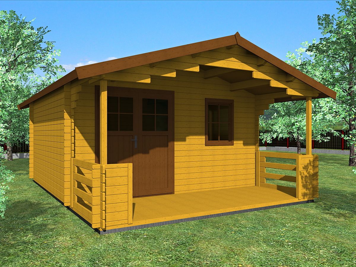 Zahradní domky a chatky - Luka EKO DD 400x400 33 mm