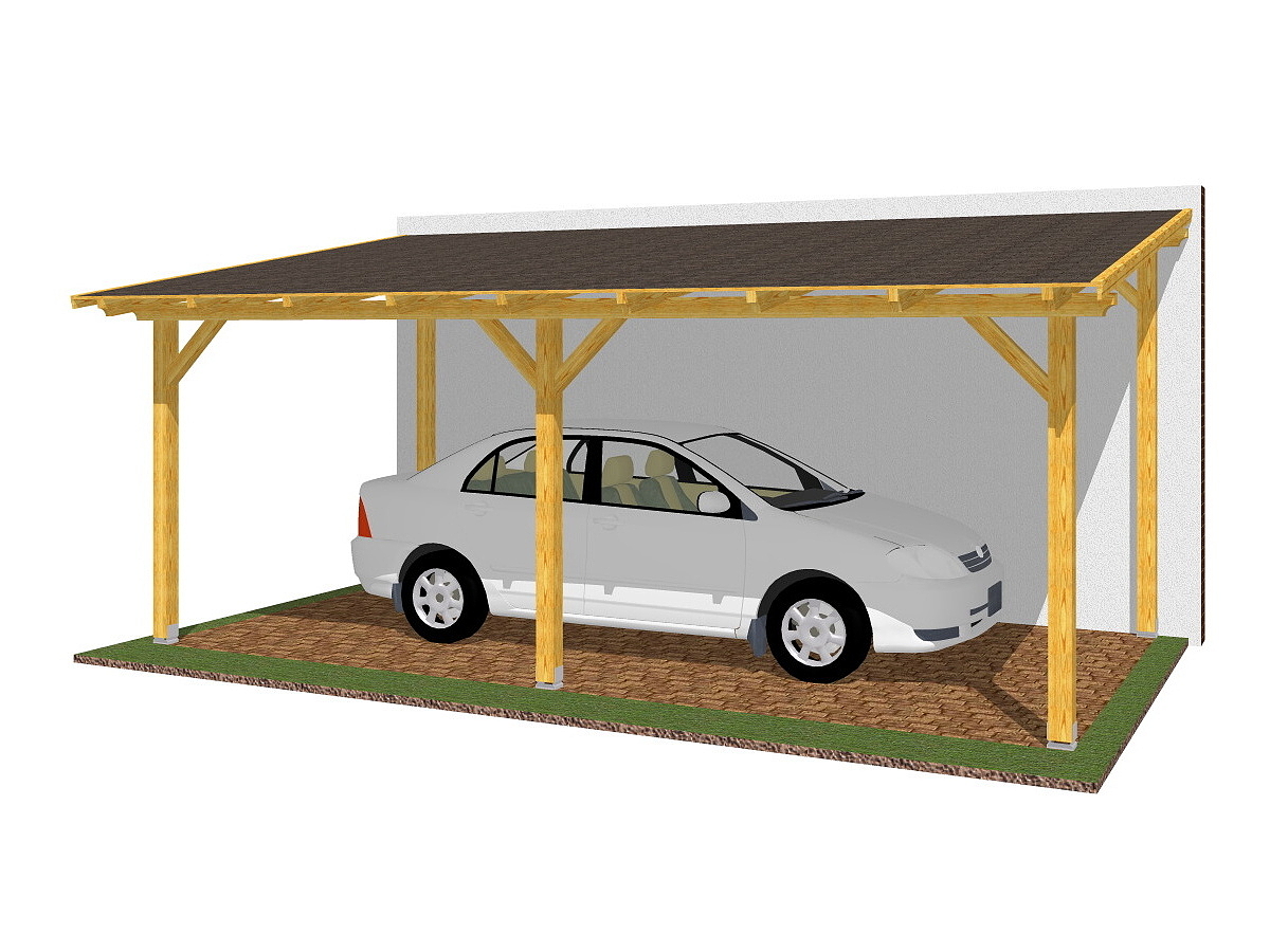Garážové stání Standard ke zdi domu 300x570 - sklon 1...
